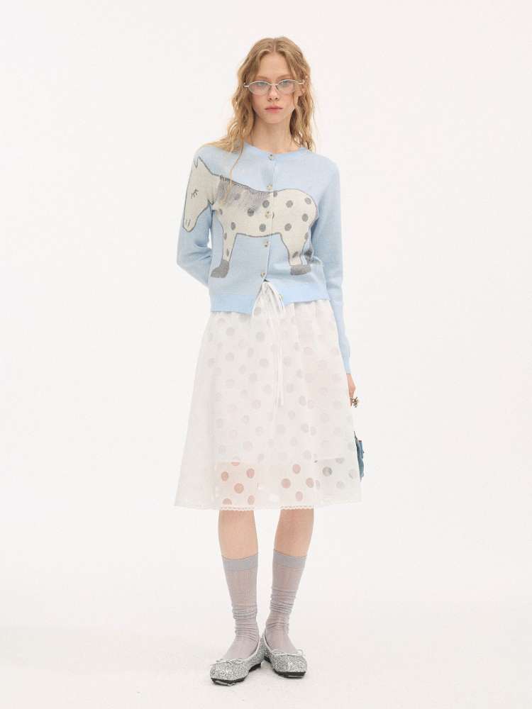 Polka Dot Pony Knit Cardigan【s0000015403】