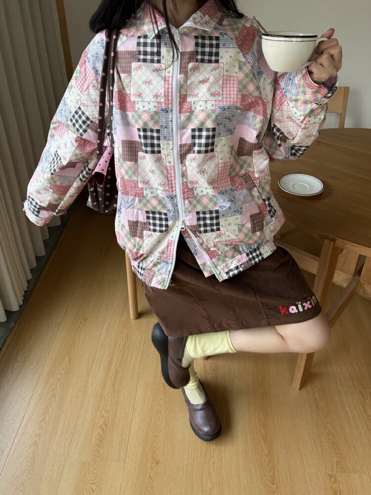 Patchwork Printed Loose Versatile Jacket【s0000019084】
