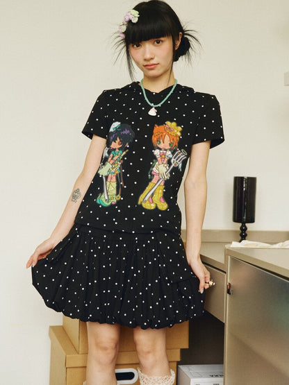 Polka Dot Detachable Pocket Skirt【s0000018694】