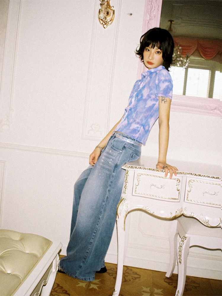 Wooden Ear Trim Slim Shirt【s0000012295】