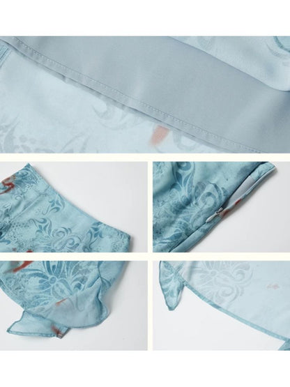 Wallpaper High Waist Skinny Skirt【s0000012269】