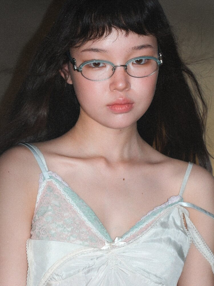 Metal Bow Rabbit Half Frame Glasses【s0000017440】