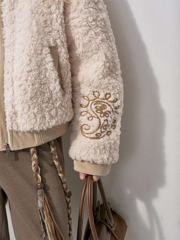 Lamb Wool Cashew Nut Parka Jacket【s0000015210】