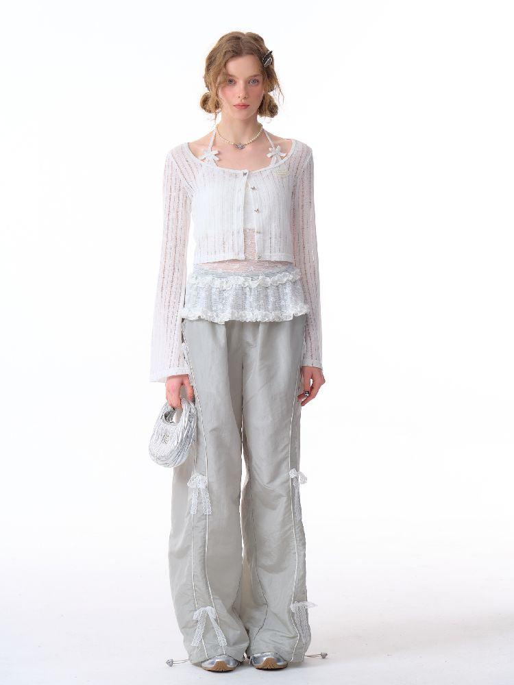 Short White Hollow Thin Jacket【s0000011679】