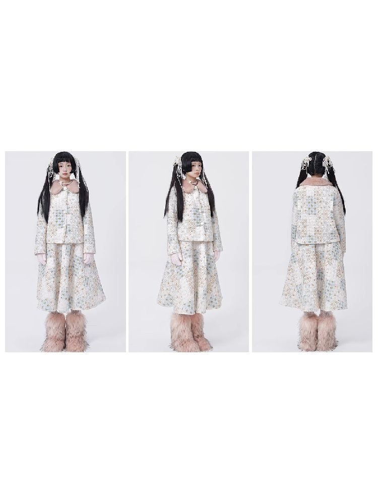 Retro Cute Soft Girl Hair Collar Cotton Coat【s0000005587】