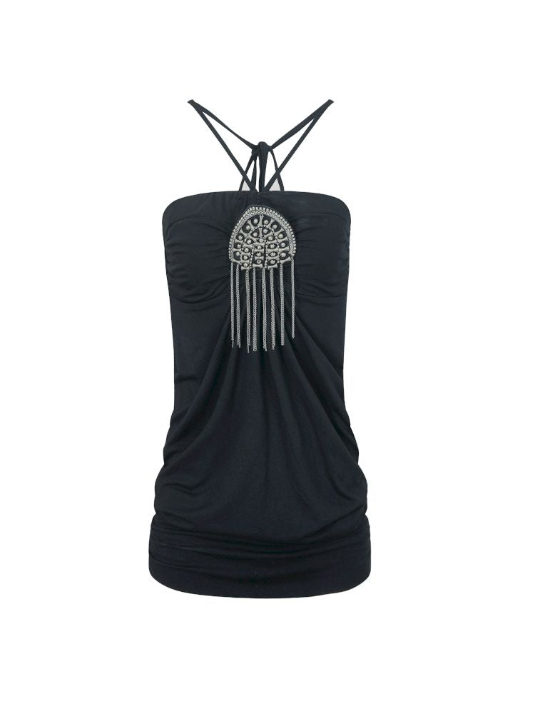 Strapless halter neck two-way vest【s0000012703】