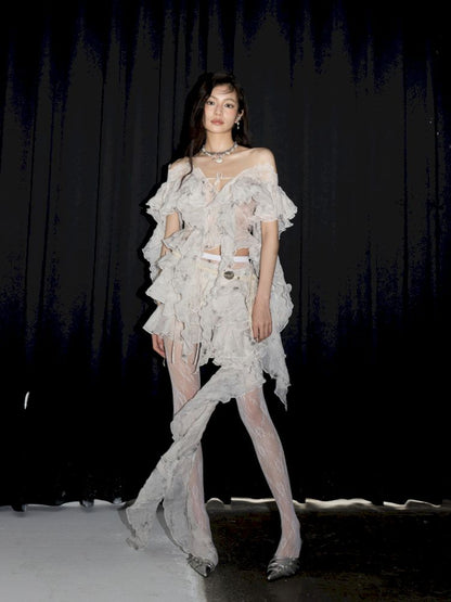 Airy Lightweight Ruffle Top【s0000013208】