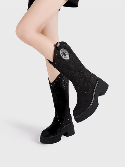 Thick Bottom Western Boots【s0000013764】