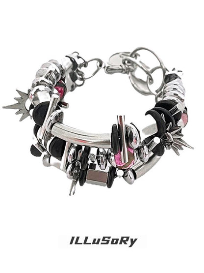 Heavy Crafted Metal Punk Necklace【s0000018861】