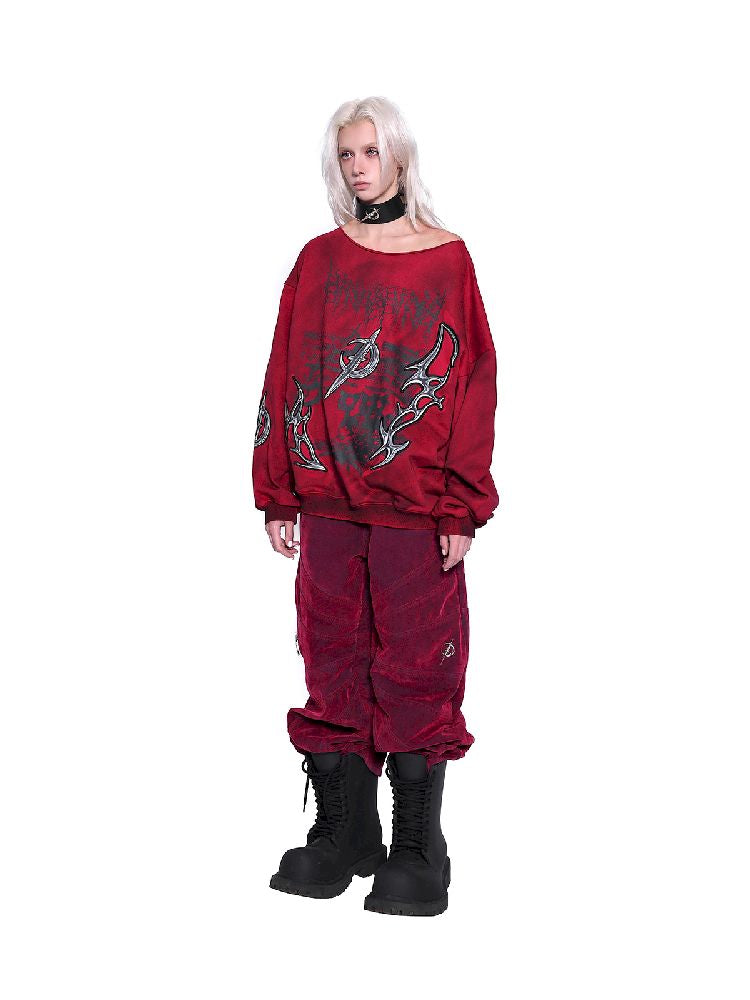 One Shoulder Y2K Sweatshirt【s0000011010】