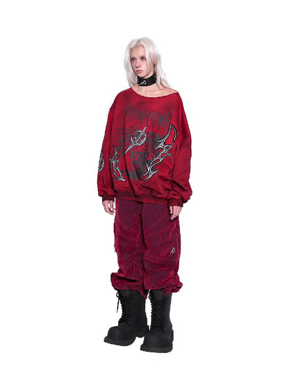 One Shoulder Y2K Sweatshirt【s0000011010】