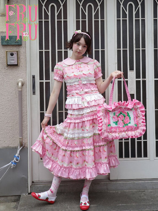 Vintage Cake Print Bubble Shirt Dress【s0000017760】
