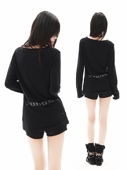 Punk Dual Guns Base Long-Sleeve T【s0000018328】