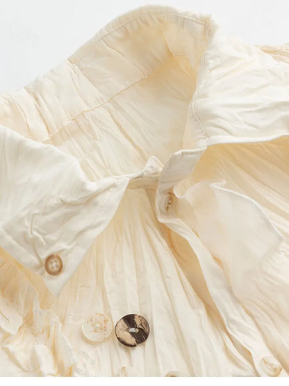 Drawstring Black-Gray Checkered Shir【s0000013959】