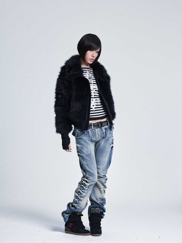 Washed Heavy Work Scimitar Jeans【s0000015559】