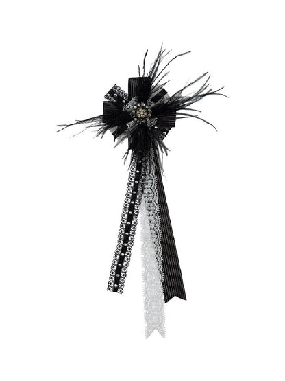 Court Lace Satin Ribbon Brooch【s0000017246】