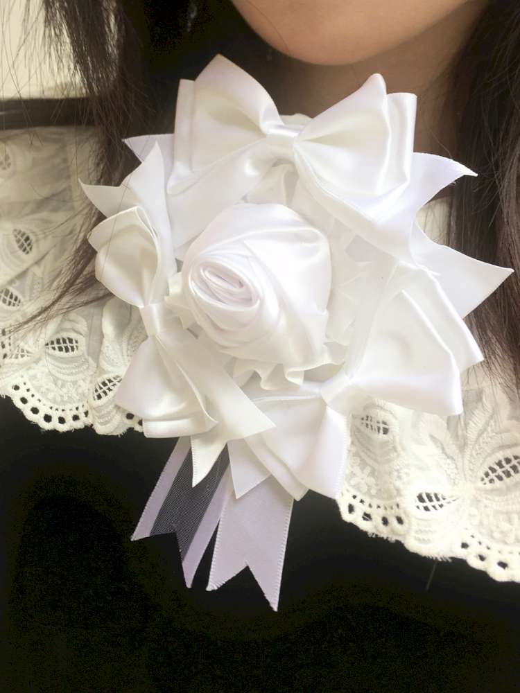 Strawberry Bow Rose Brooch Badge【s0000014942】