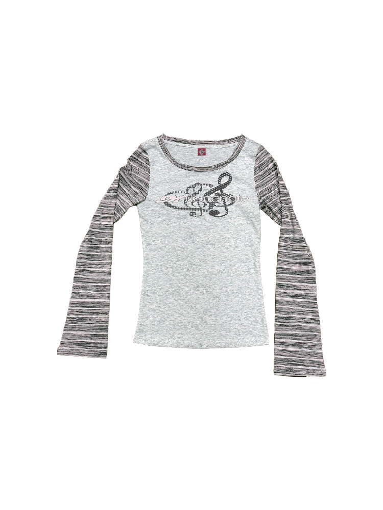 Polka Dot Striped Snowflake Top【s0000018230】