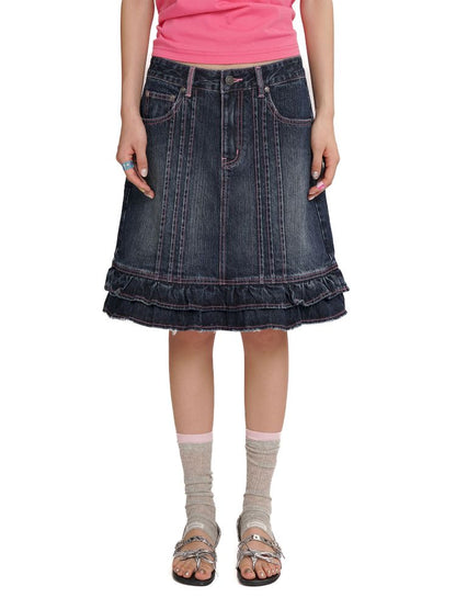 Pink Walking Love Pocket Halter Skirt 【s0000012540】
