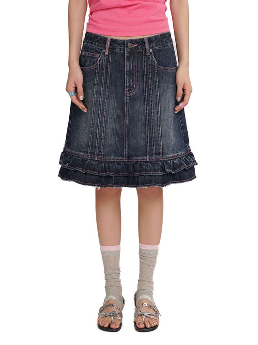 Pink Walking Love Pocket Halter Skirt 【s0000012540】