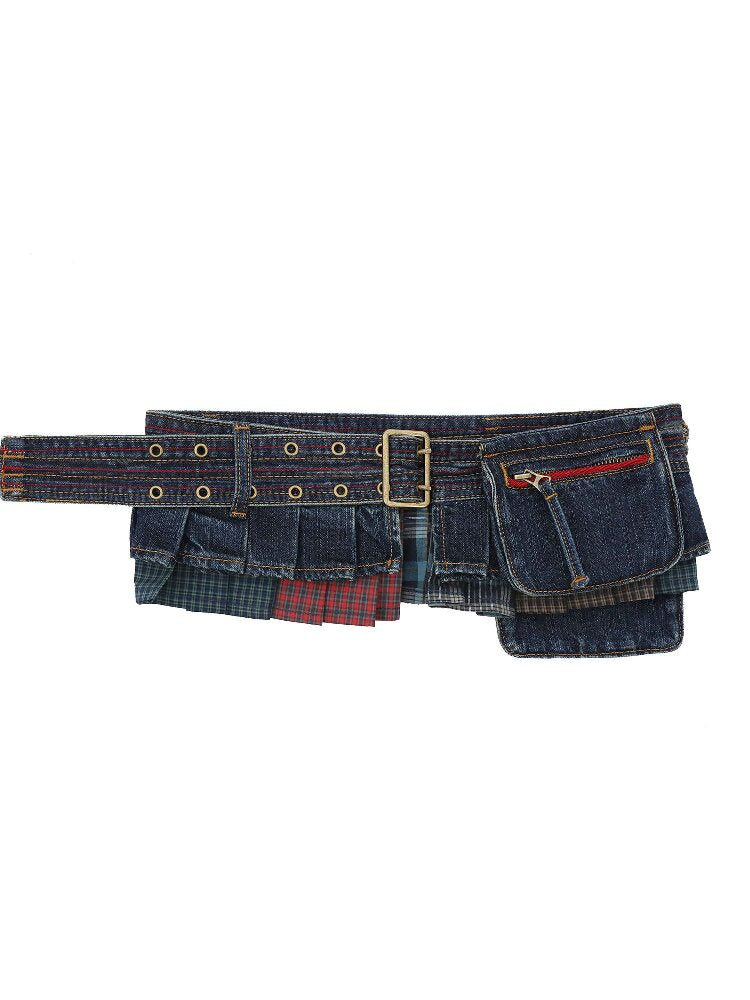 Colourful Curb Belt Denim Bag【s0000016131】