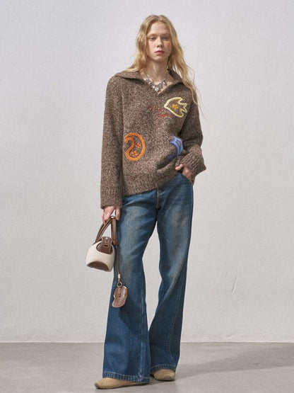 Colorful Towel Embroidered Sweater【s0000015232】