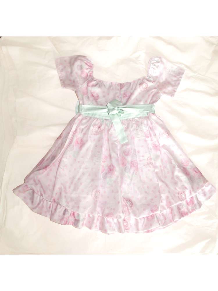 Mint Flower Chiffon Floral Dress【s0000015206】