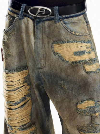 Wild Destruction Denim Wide Pants【s0000015179】