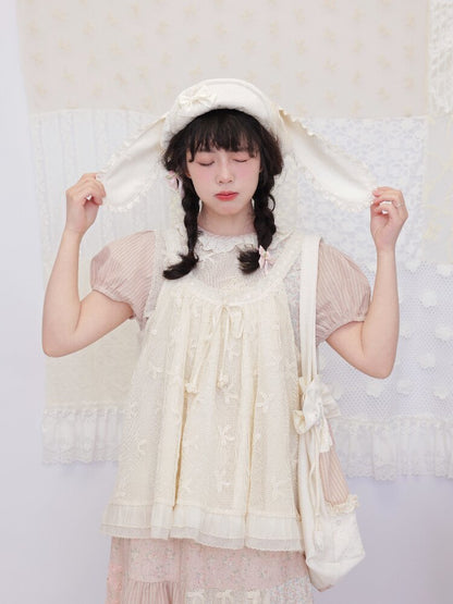 Bow Hook Flower Lace Suspenders【s0000016503】