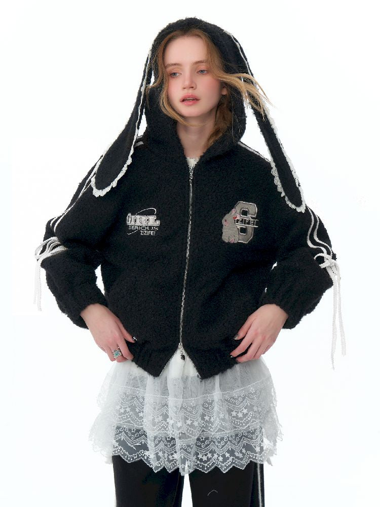 Hooded Rabbit Ears Short Jacket【s0000011500】