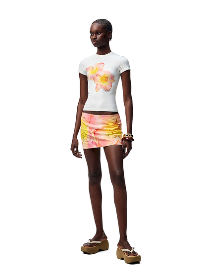 Floral full print bustier skirt【s0000012396】