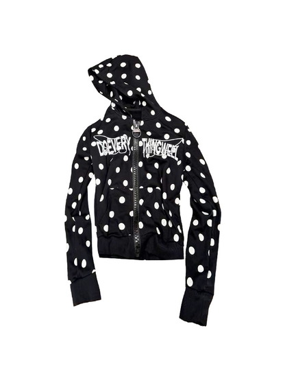 Angel Slogan Zipper Hooded Jacket【s0000018343】