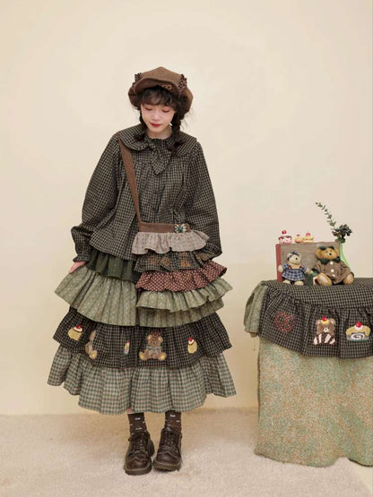 Vintage Girl Bear Dessert Cake Skirt【s0000014843】