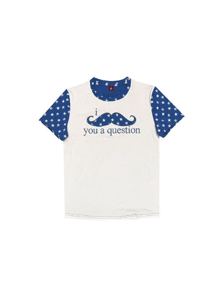 Slogan Patchwork Short Sleeve T-Shirt【s0000018294】