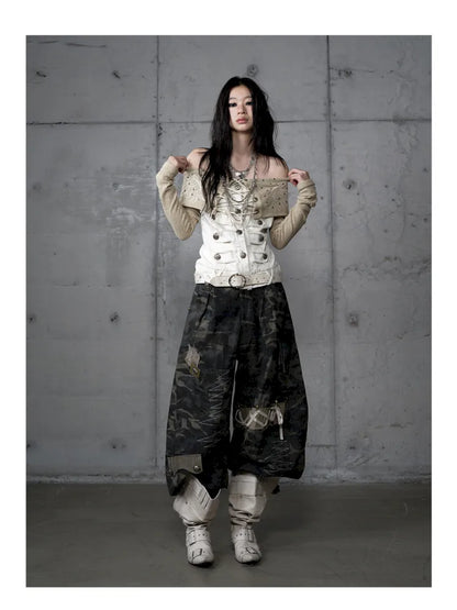 Embroidered Camo Pants【s0000014116】