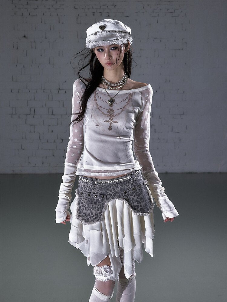 Baroque Wings Embroidered Slim Shirt【s0000015939】