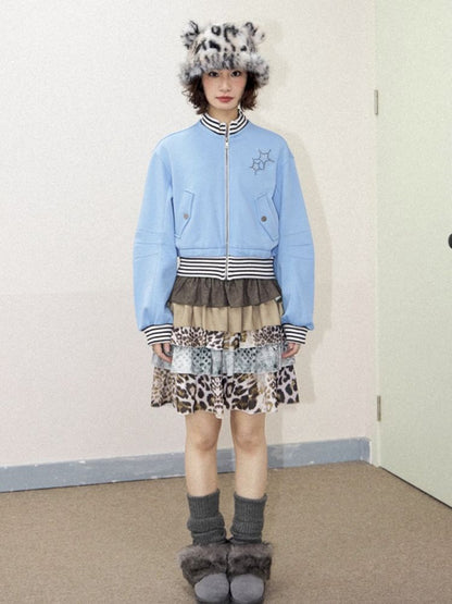 Printed splicing bustier cake skirt【s0000012271】