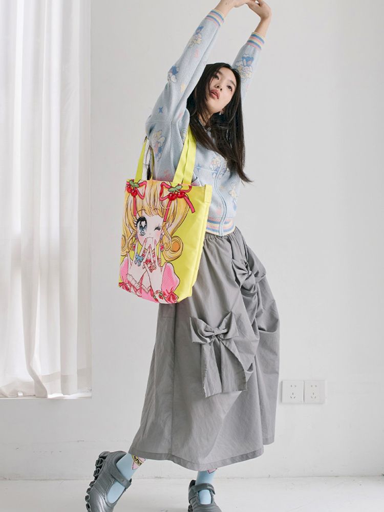 Girl Illustration Pattern Crossbody Handbag【s0000012347】