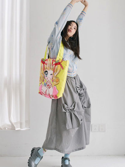 Girl Illustration Pattern Crossbody Handbag【s0000012347】
