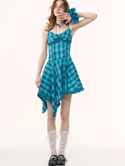 rregular Hem Halter Dress【s0000012224】