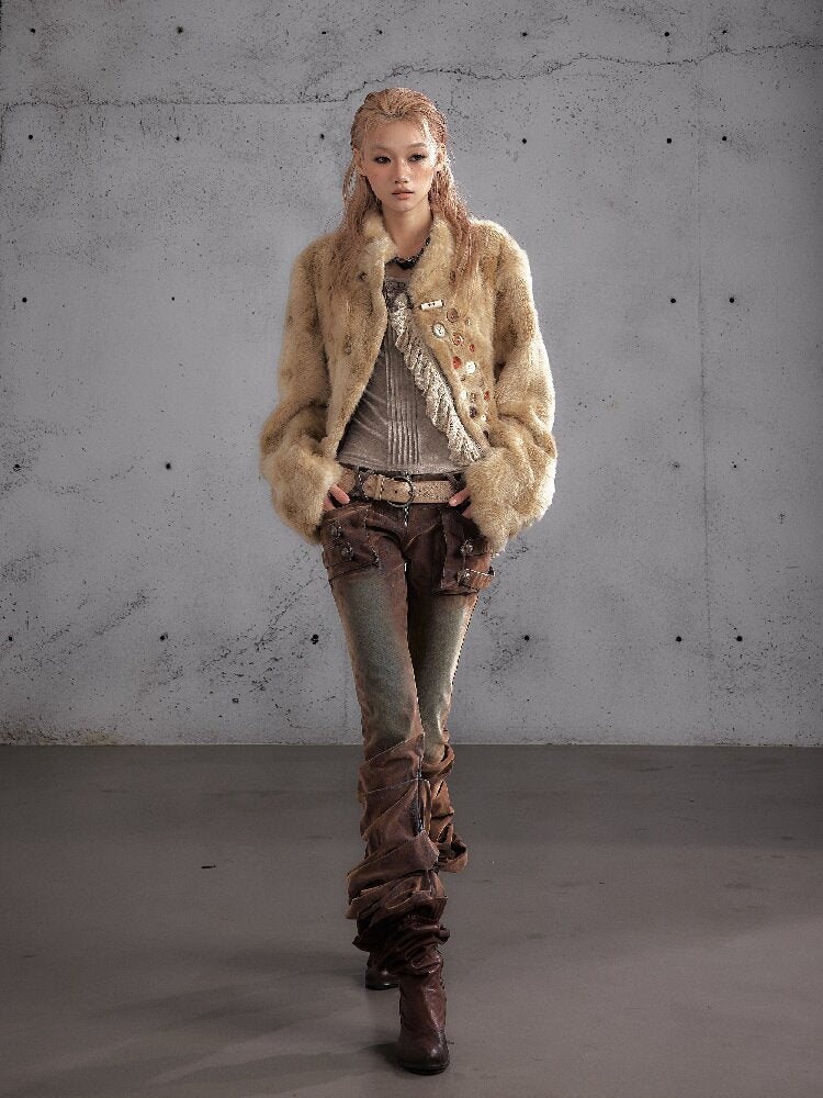 Plush Eco-Friendly Fur Coat【s0000019161】