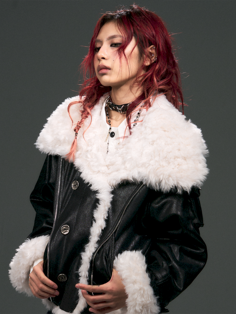 Fur Lapel Suede Short Jacket【s0000015019】