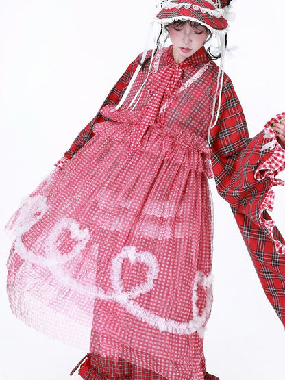 Retro Mesh Hooded Dress【s0000012194】