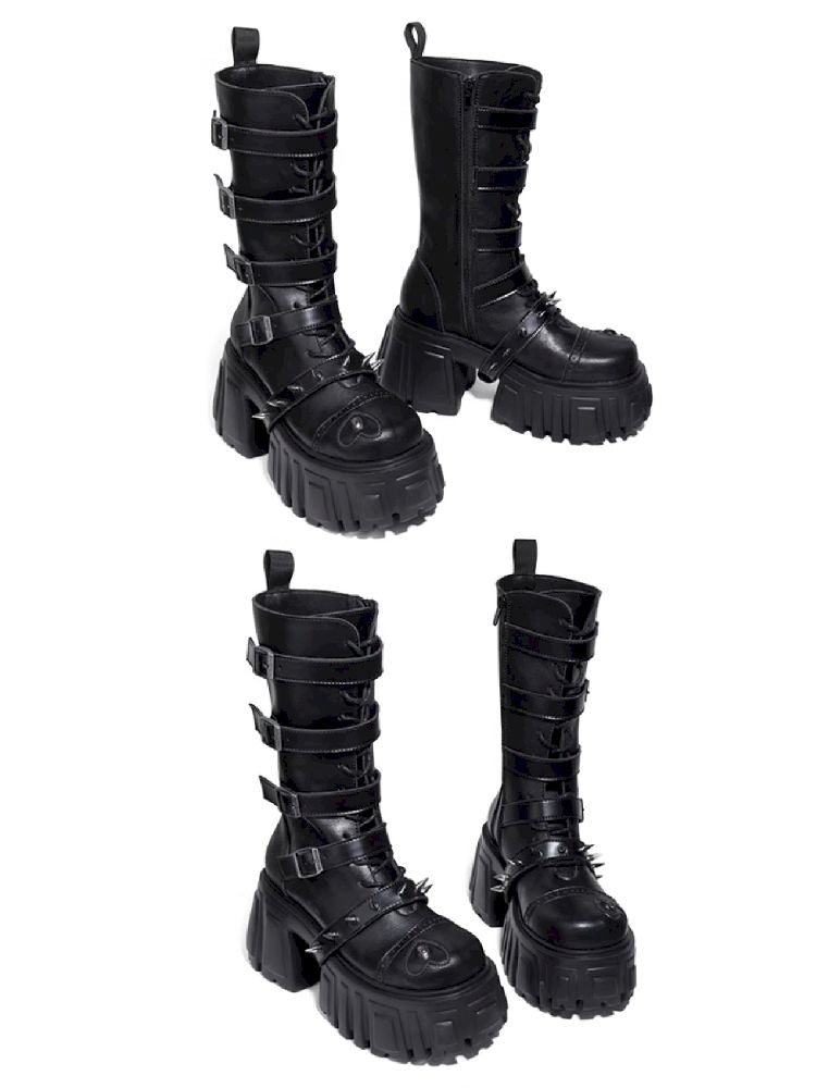 Cyberpunk Style Thigh High Boots【s0000011711】