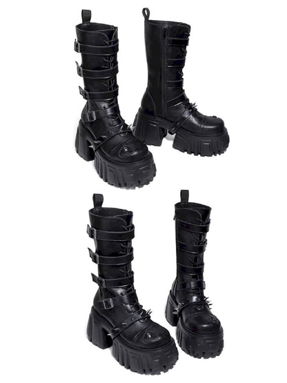 Cyberpunk Style Thigh High Boots【s0000011711】