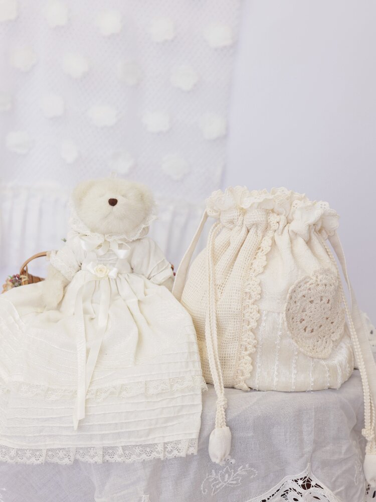 Crochet Patchwork Drawstring Bag【s0000016506】