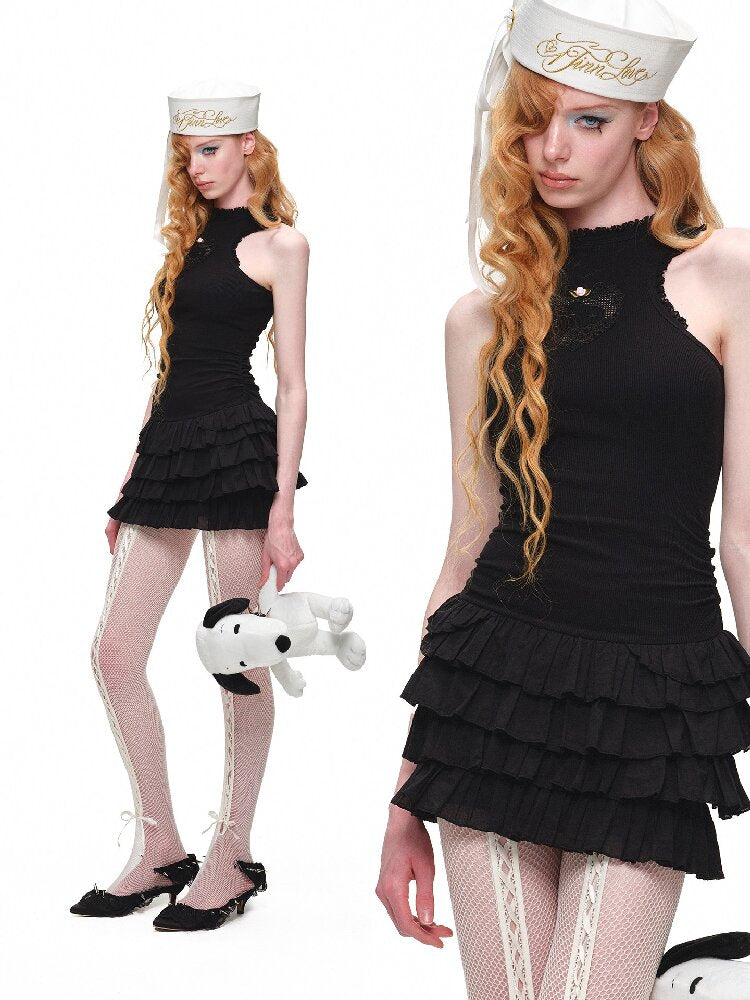 Lace Cloth Cake Vest Dress【s0000016925】