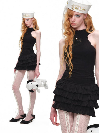 Lace Cloth Cake Vest Dress【s0000016925】