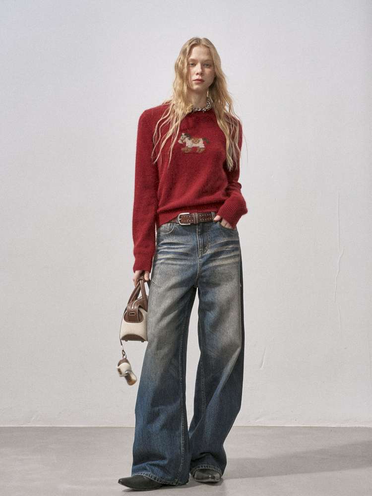 Cat Whisker Wide Leg Vintage Jeans【s0000015216】