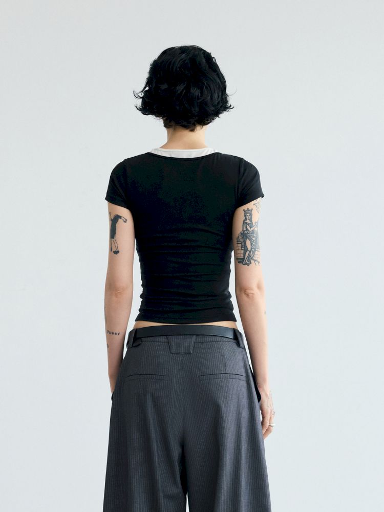 Overlay Slim short T-shirt【s0000012478】